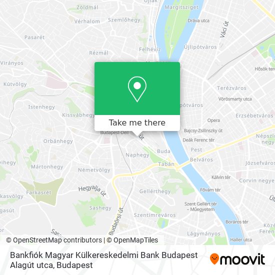 Bankfiók Magyar Külkereskedelmi Bank Budapest Alagút utca map