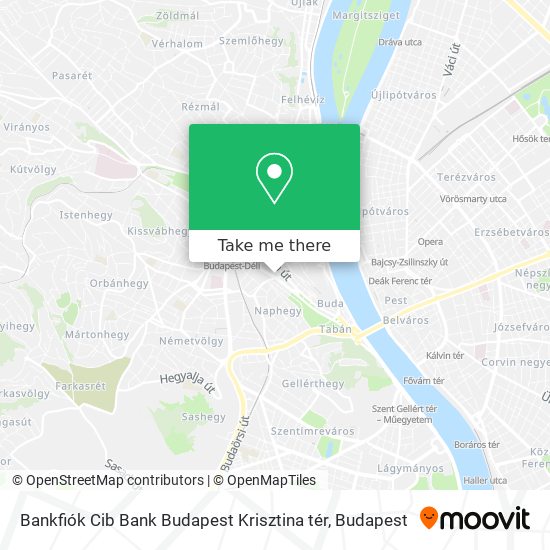 Bankfiók Cib Bank Budapest Krisztina tér map