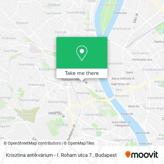 Krisztina antikvárium - I. Roham utca 7. map