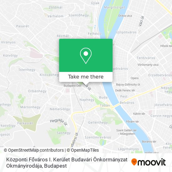 Központi Főváros I. Kerület Budavári Önkormányzat Okmányirodája map