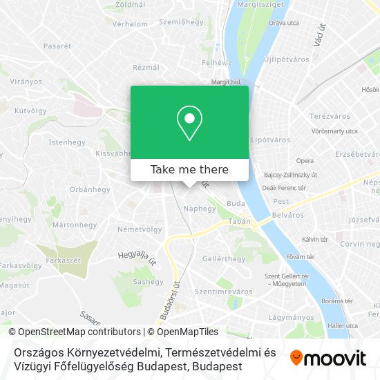 Országos Környezetvédelmi, Természetvédelmi és Vízügyi Főfelügyelőség Budapest map