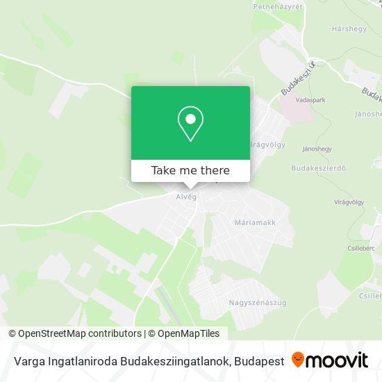 Varga Ingatlaniroda Budakesziingatlanok map