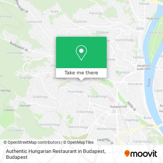 Authentic Hungarian Restaurant in Budapest map