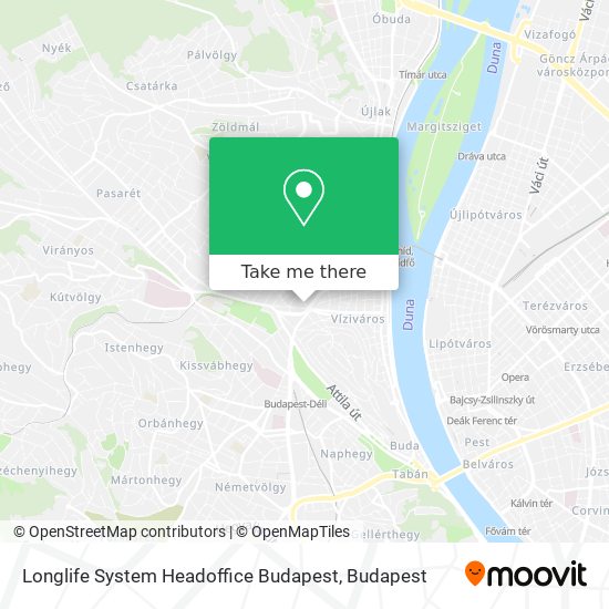 Longlife System Headoffice Budapest map
