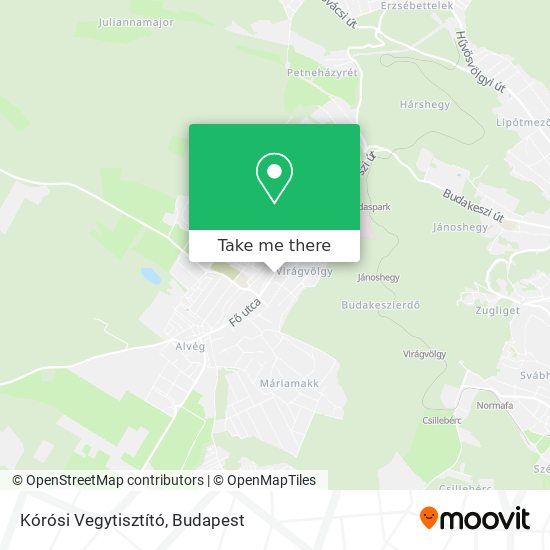 Kórósi Vegytisztító map