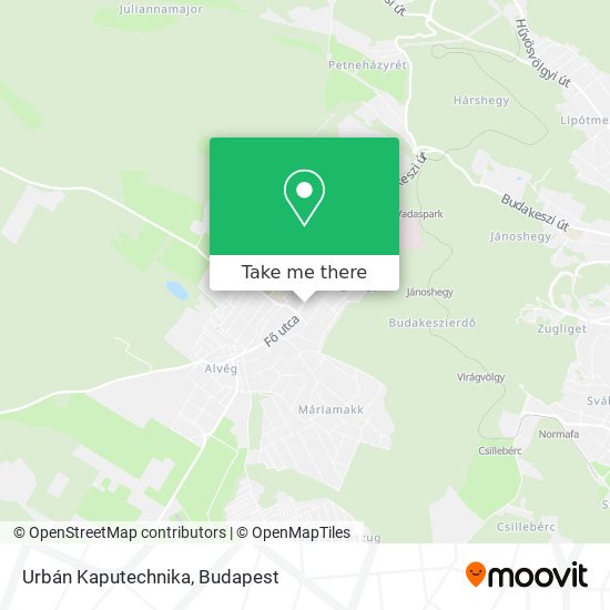 Urbán Kaputechnika map
