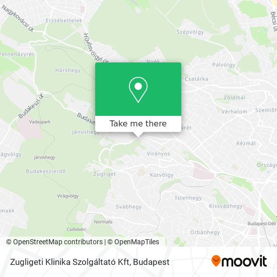 Zugligeti Klinika Szolgáltató Kft map