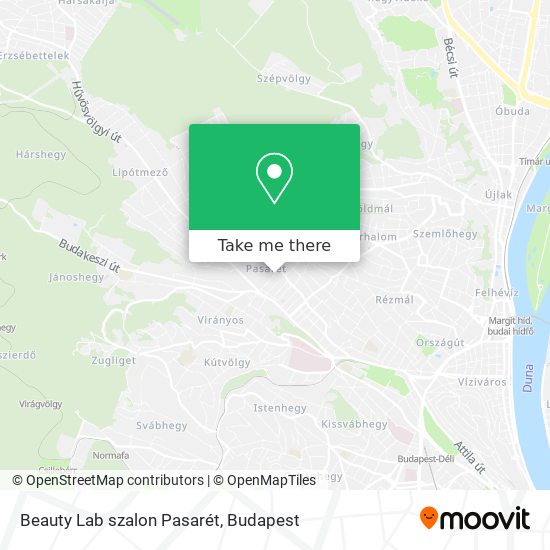 Beauty Lab szalon Pasarét map
