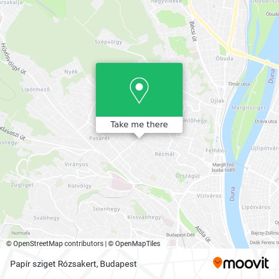 Papír sziget Rózsakert map