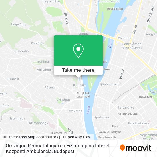 Országos Reumatológiai és Fizioterápiás Intézet Központi Ambulancia map