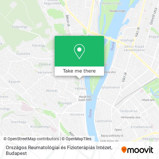 Országos Reumatológiai és Fizioterápiás Intézet map