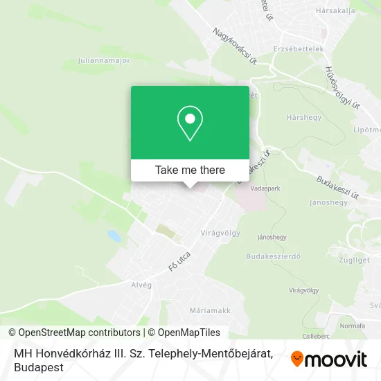 MH Honvédkórház III. Sz. Telephely-Mentőbejárat map