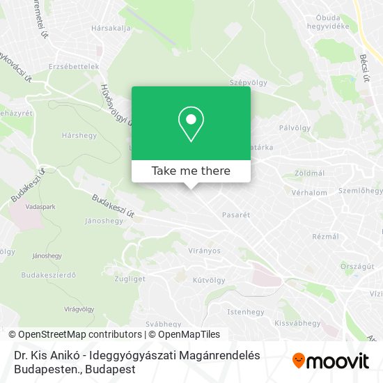 Dr. Kis Anikó - Ideggyógyászati Magánrendelés Budapesten. map