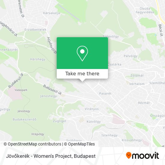 Jövőkerék - Women's Project map