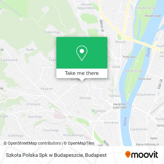 Szkoła Polska Spk w Budapeszcie map