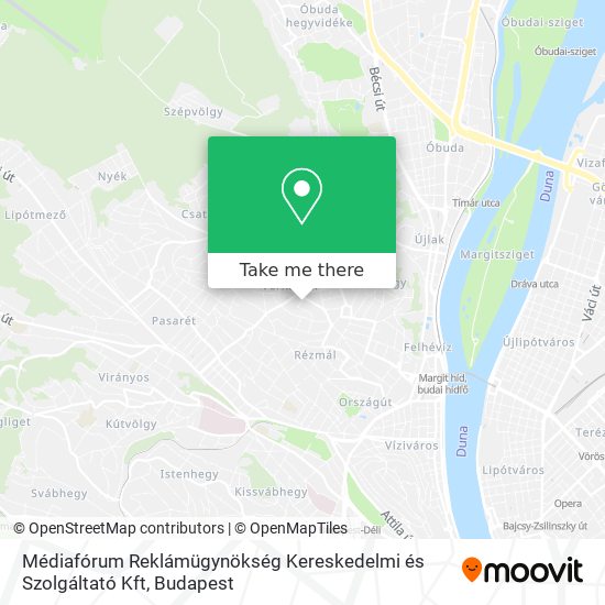 Médiafórum Reklámügynökség Kereskedelmi és Szolgáltató Kft map