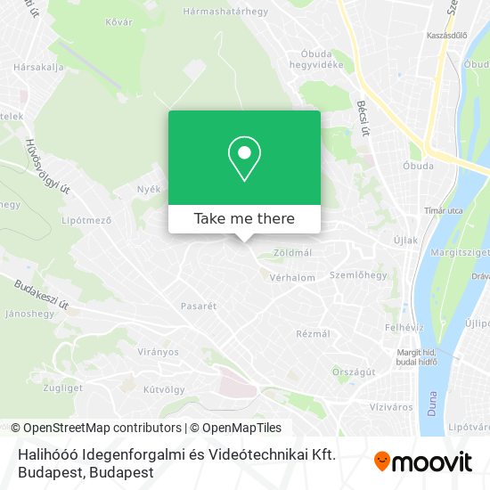 Halihóóó Idegenforgalmi és Videótechnikai Kft. Budapest map