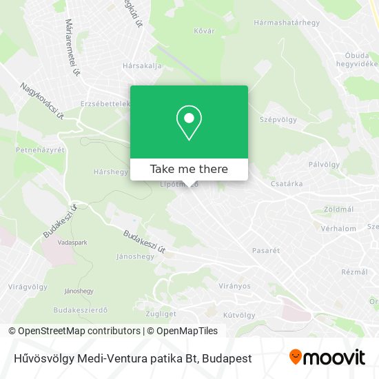 Hűvösvölgy Medi-Ventura patika Bt map