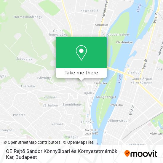 OE Rejtő Sándor Könnyűipari és Környezetmérnöki Kar map