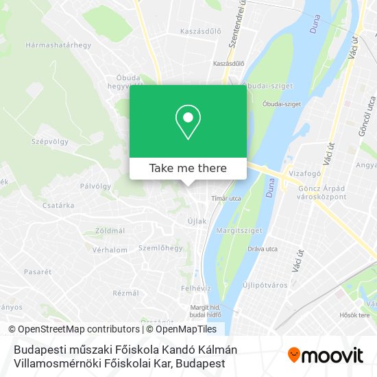 Budapesti műszaki Főiskola Kandó Kálmán Villamosmérnöki Főiskolai Kar map