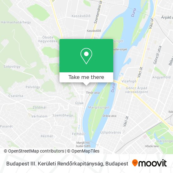 Budapest III. Kerületi Rendőrkapitányság map
