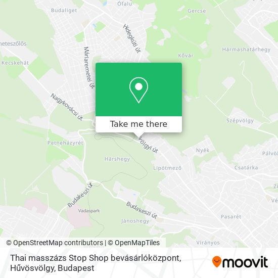 Thai masszázs Stop Shop bevásárlóközpont, Hűvösvölgy map