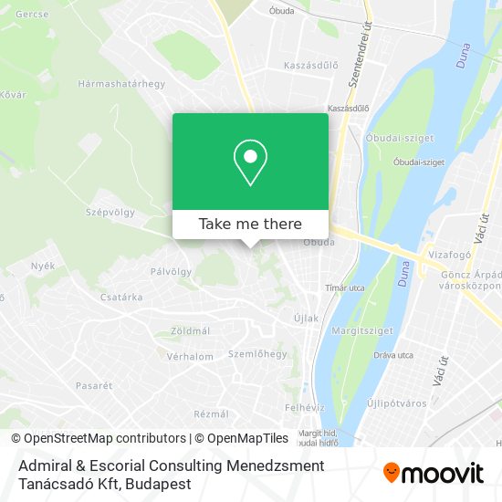 Admiral & Escorial Consulting Menedzsment Tanácsadó Kft map