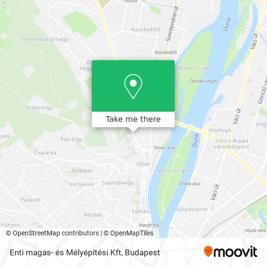 Enti magas- és Mélyépítési Kft map