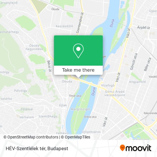 HÉV-Szentlélek tér map