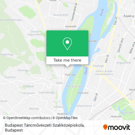 Budapest Táncművészeti Szakközépiskola map