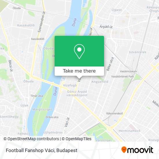 Football Fanshop Váci map