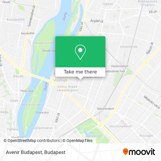 Avenir Budapest map