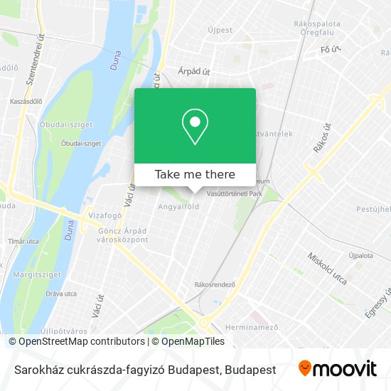 Sarokház cukrászda-fagyizó Budapest map