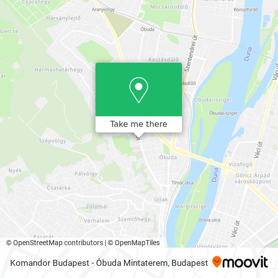 Komandor Budapest - Óbuda Mintaterem map