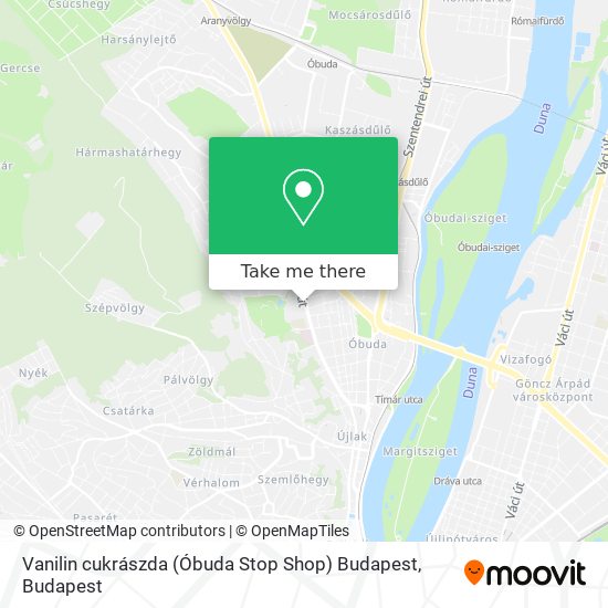 Vanilin cukrászda (Óbuda Stop Shop) Budapest map