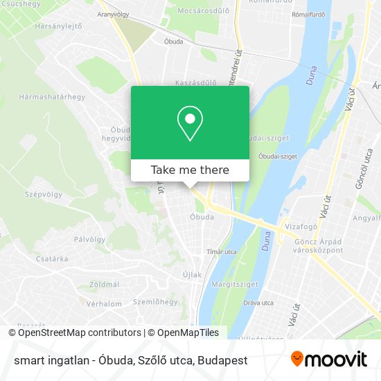 smart ingatlan - Óbuda, Szőlő utca map