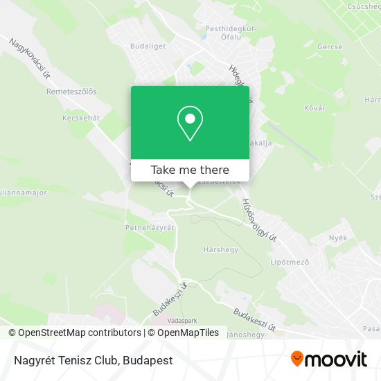 Nagyrét Tenisz Club map