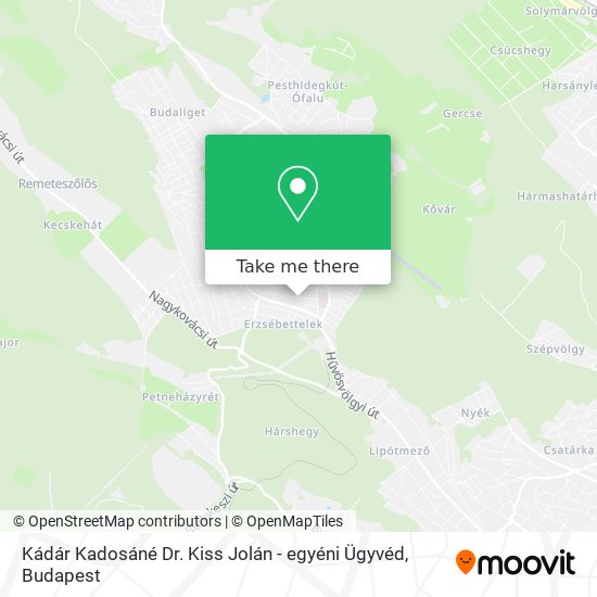 Kádár Kadosáné Dr. Kiss Jolán - egyéni Ügyvéd map