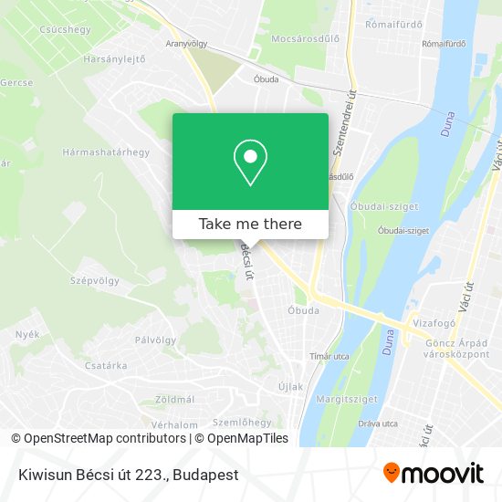 Kiwisun Bécsi út 223. map