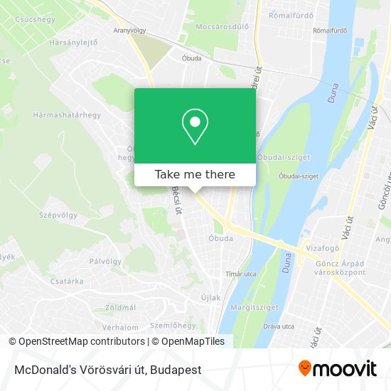 McDonald's Vörösvári út map