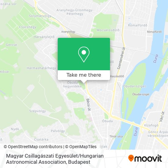 Magyar Csillagászati Egyesület / Hungarian Astronomical Association map