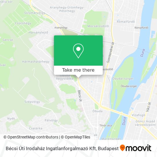 Bécsi Úti Irodaház Ingatlanforgalmazó Kft map