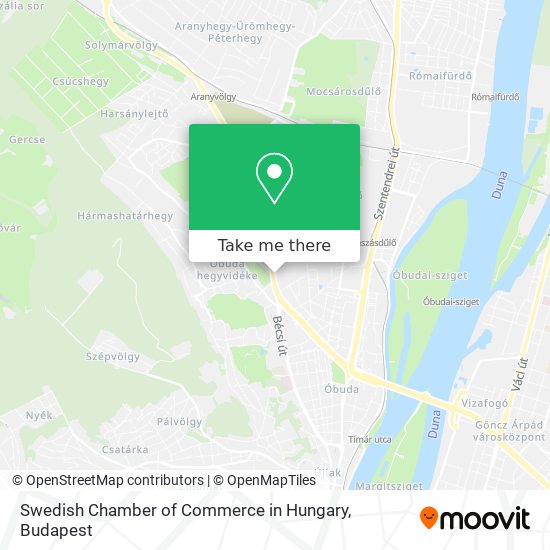 Swedish Chamber of Commerce in Hungary map