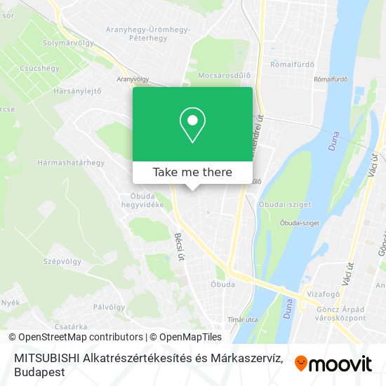 MITSUBISHI Alkatrészértékesítés és Márkaszervíz map