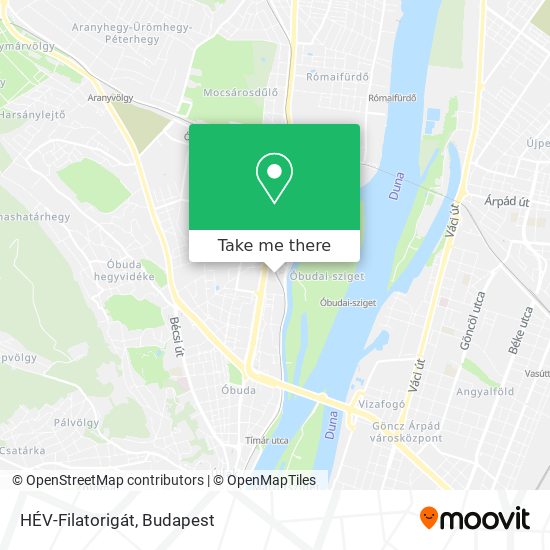 HÉV-Filatorigát map