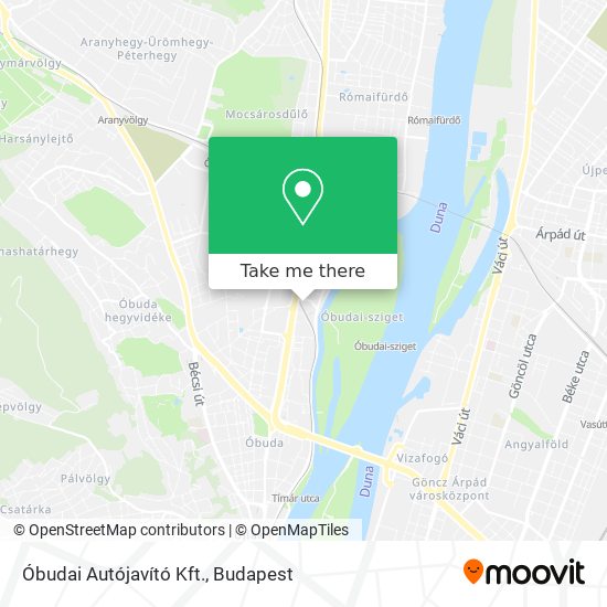 Óbudai Autójavító Kft. map