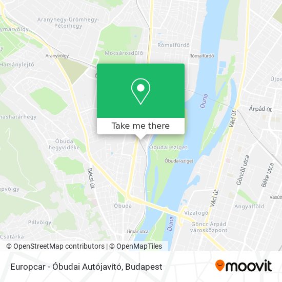 Europcar - Óbudai Autójavító map
