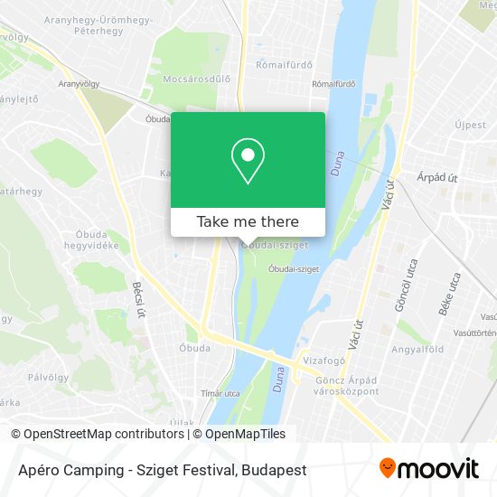 How to get to Apéro Camping - Sziget Festival in Budapest by Bus, Train,  Light Rail or Metro?