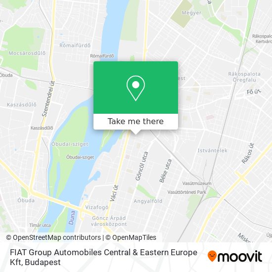 FIAT Group Automobiles Central & Eastern Europe Kft map