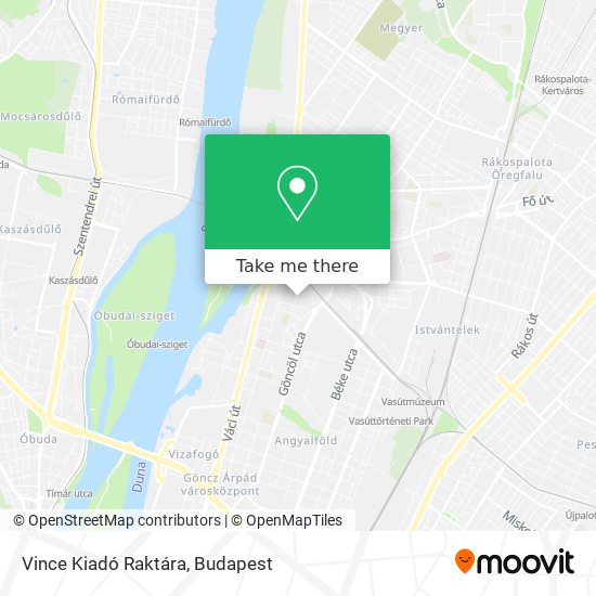 Vince Kiadó Raktára map